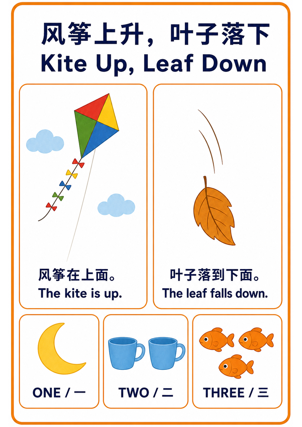 Up and Down teaching poster