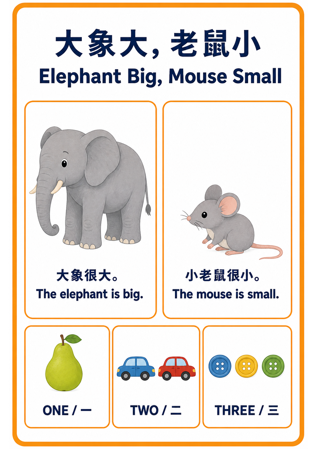 Big and Small teaching poster