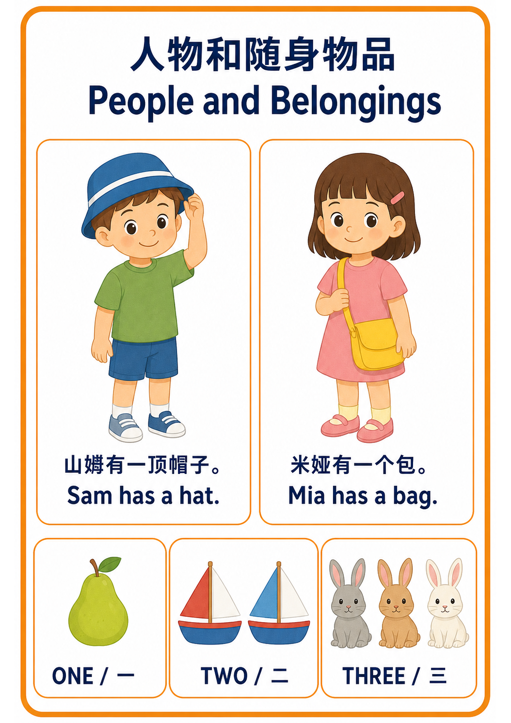 People and Belongings teaching poster
