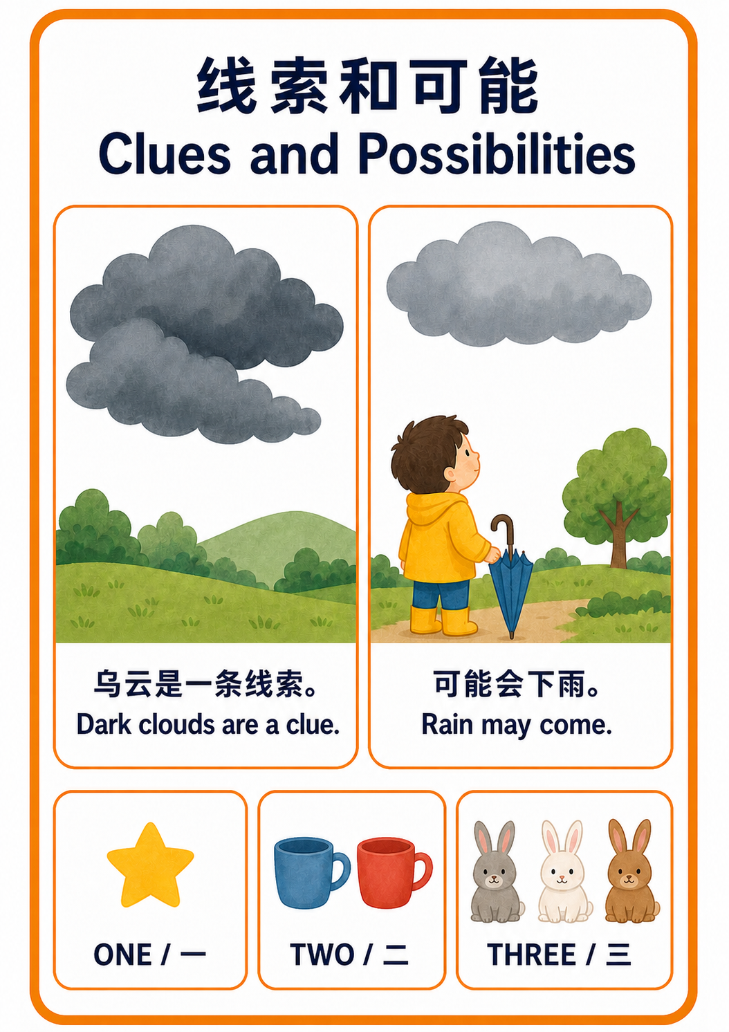 Clues and Possibilities teaching poster