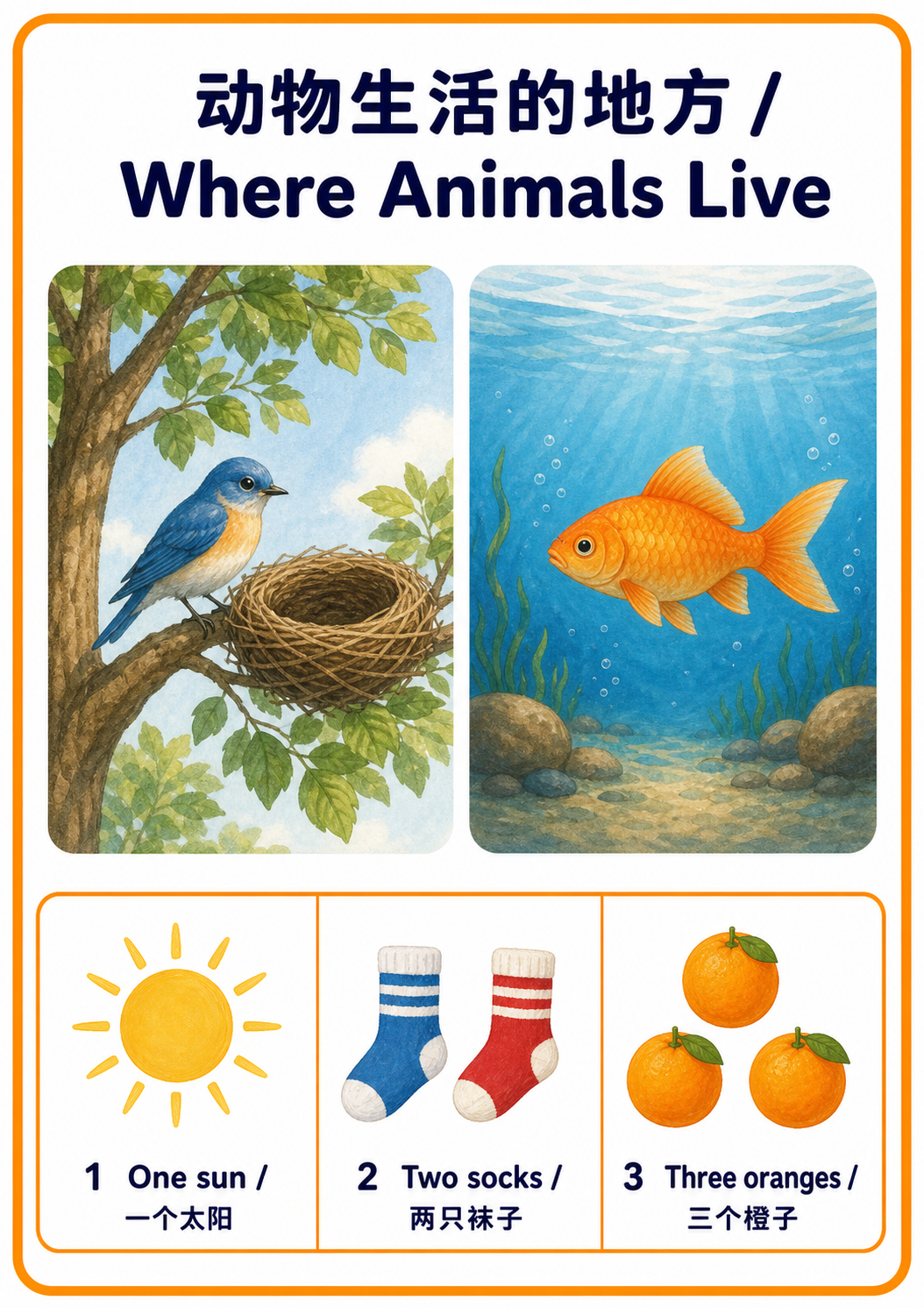 Where Animals Live teaching poster