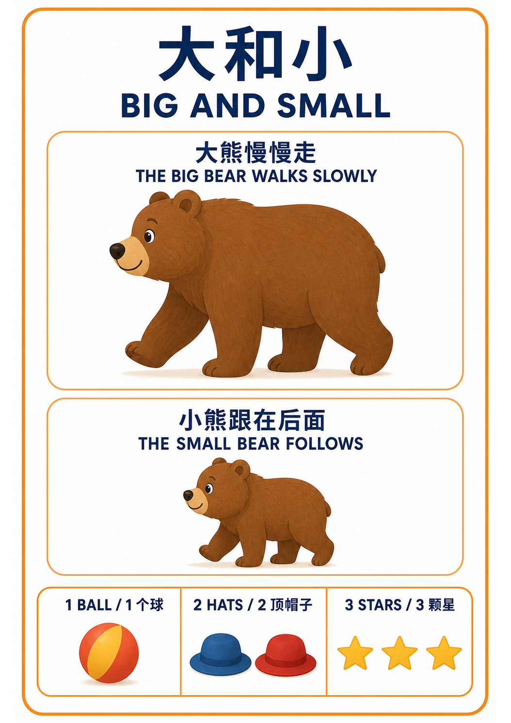 Big and Small teaching poster