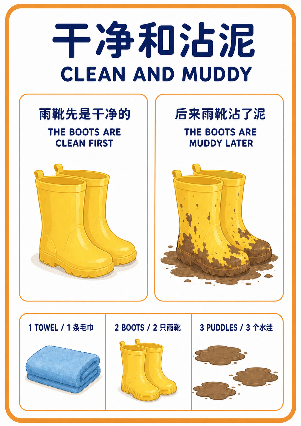 Clean and Muddy teaching poster