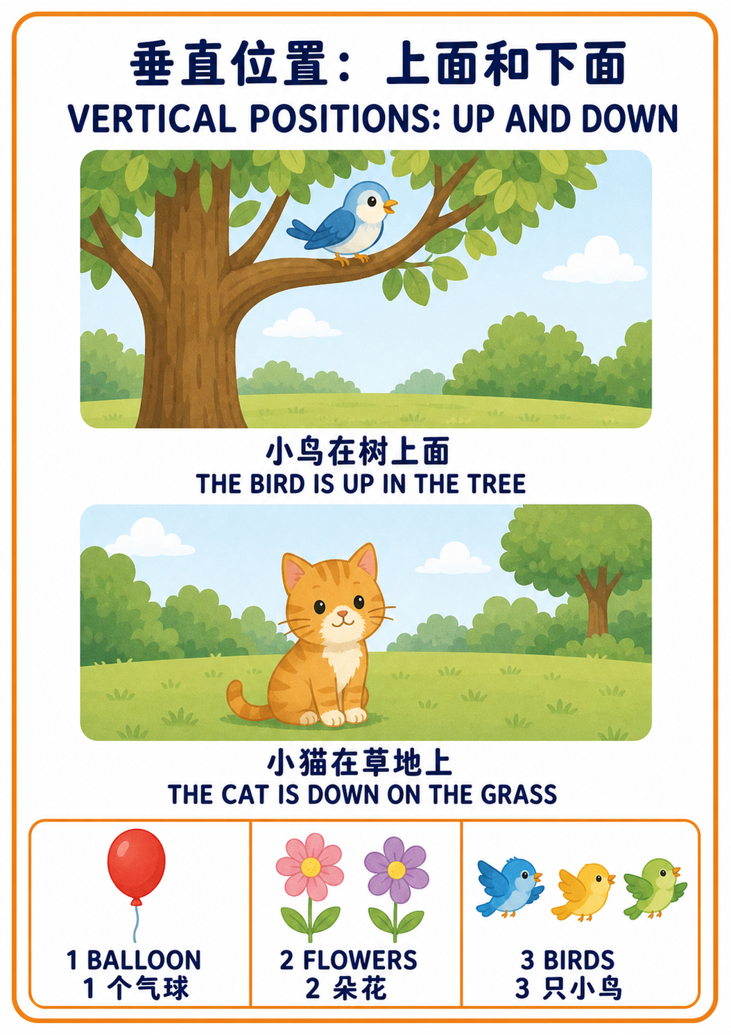 Up and Down teaching poster