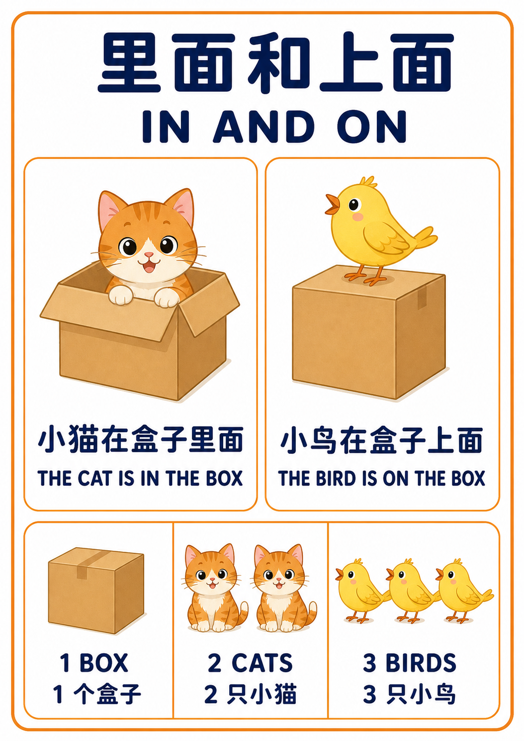 In and On teaching poster