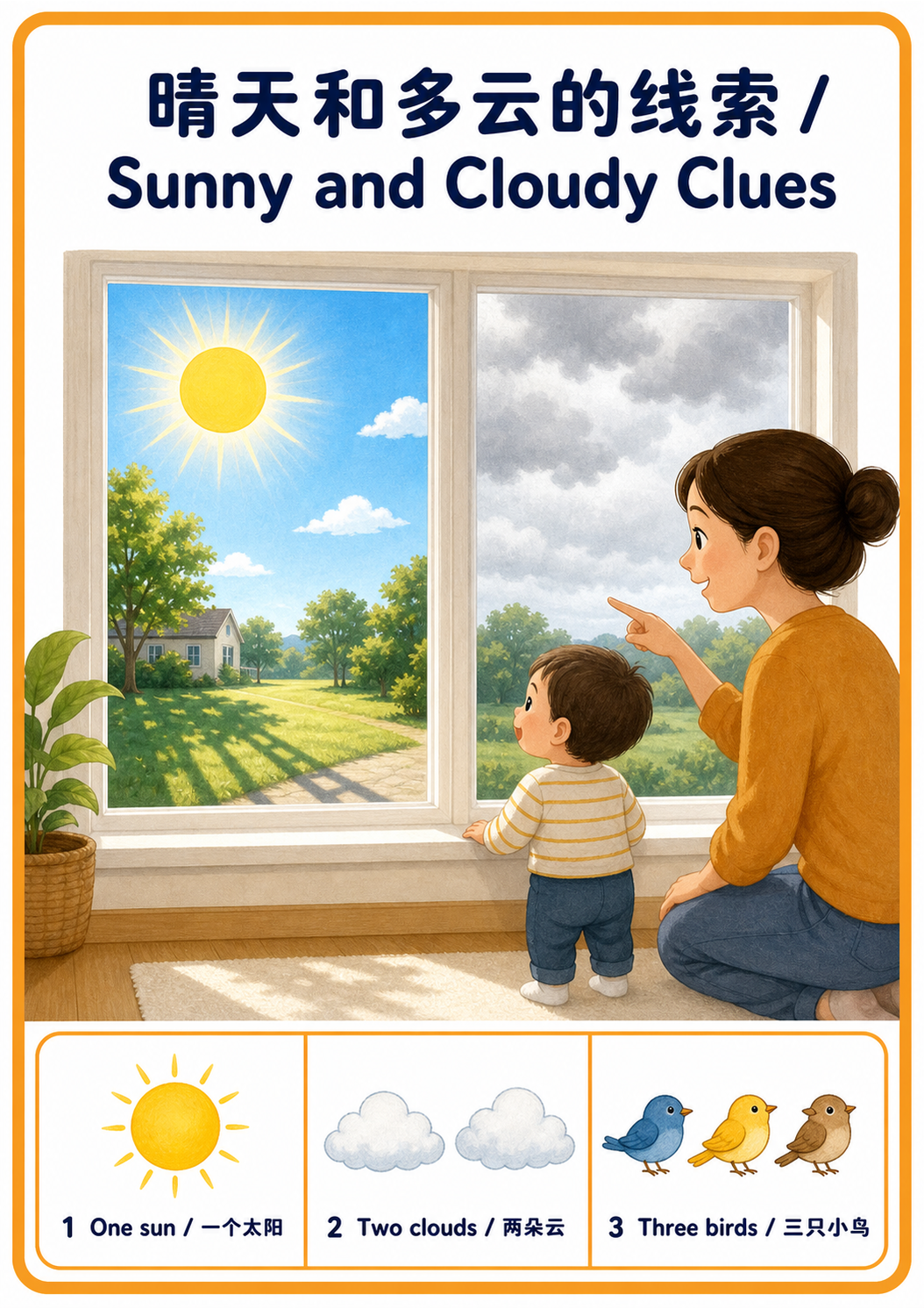 Talk About Sunny and Cloudy Weather with a Toddler