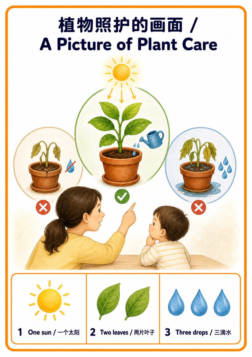 A Picture of Plant Care teaching poster