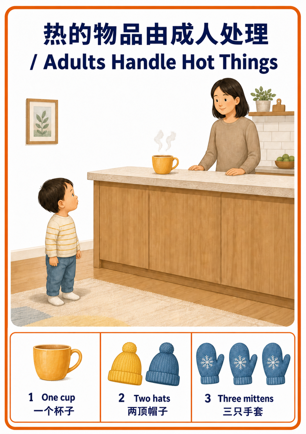 Adults Handle Hot Things teaching poster