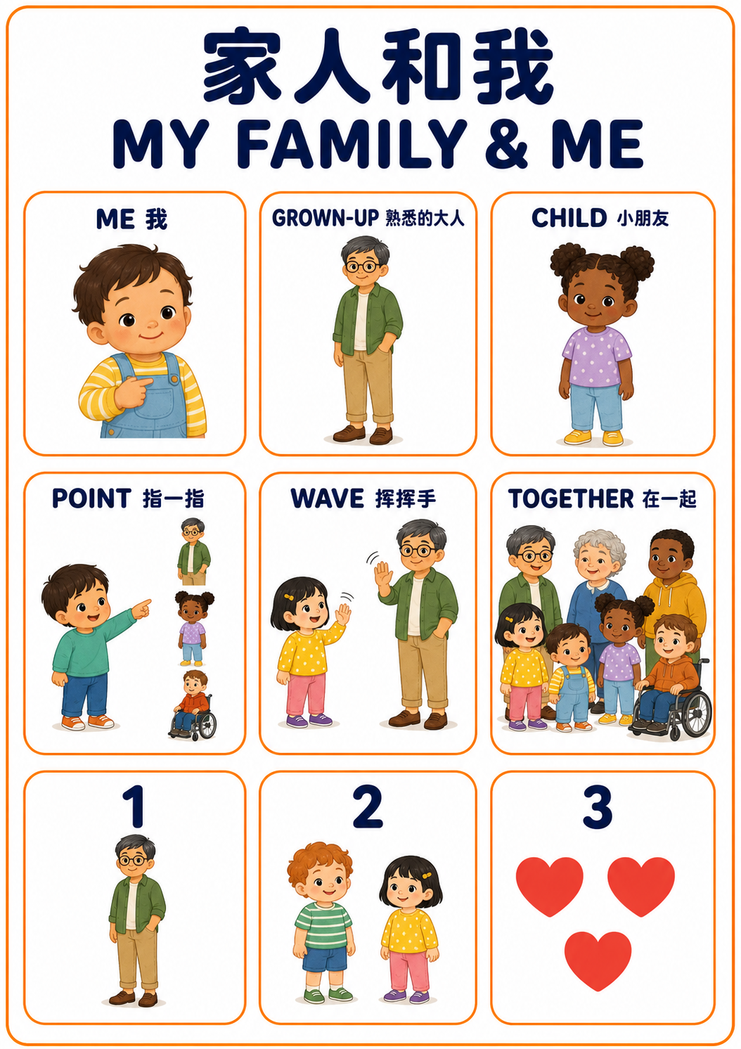 A4 My Family and Me teaching picture