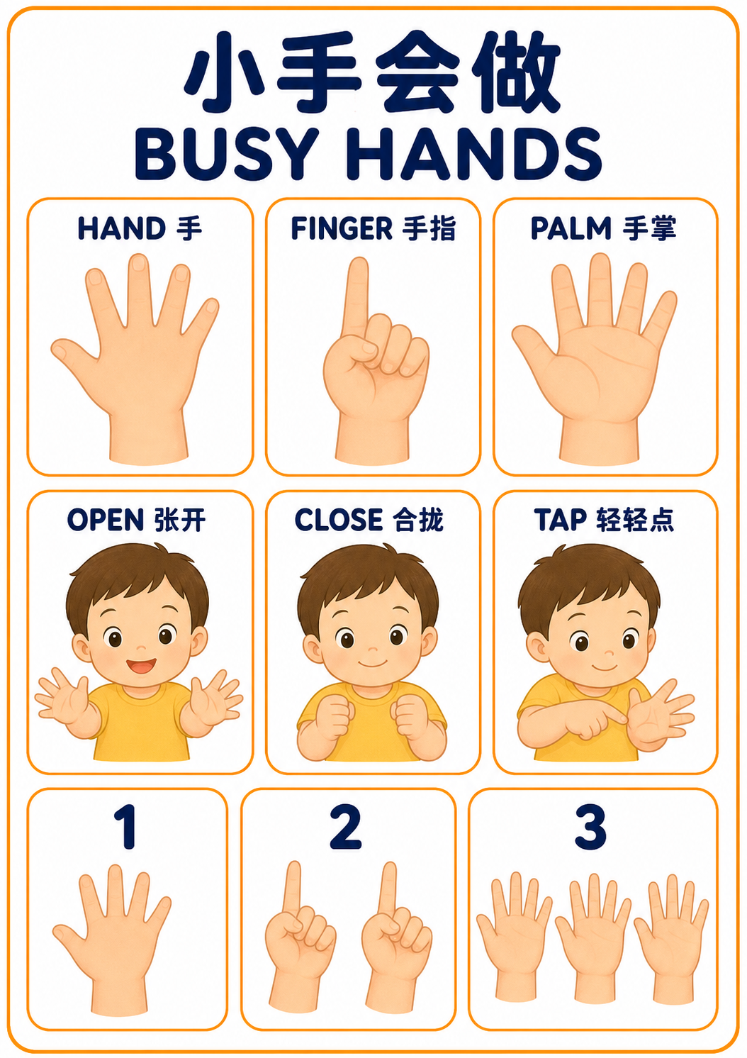 A4 Busy Hands teaching picture