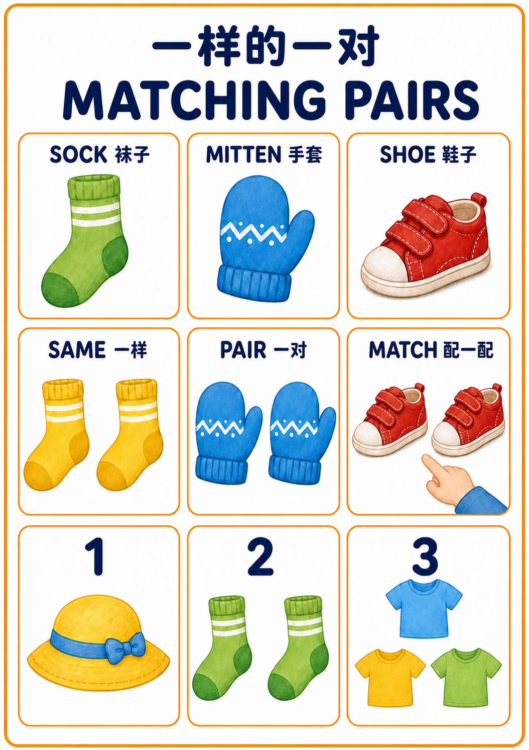 A4 Matching Pairs teaching picture
