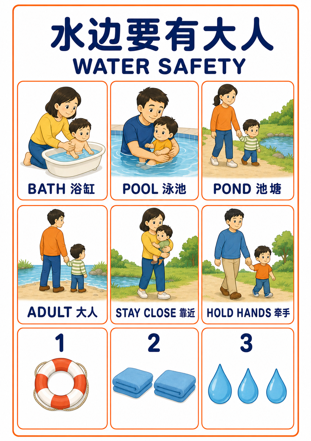 A4 Water Safety teaching picture