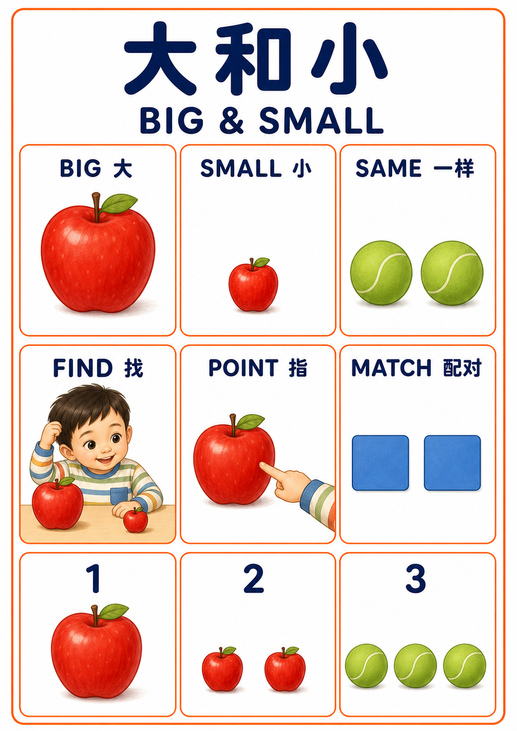 A4 Big & Small teaching picture