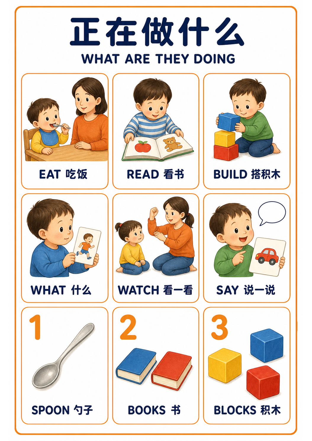 A4 What Are They Doing teaching picture