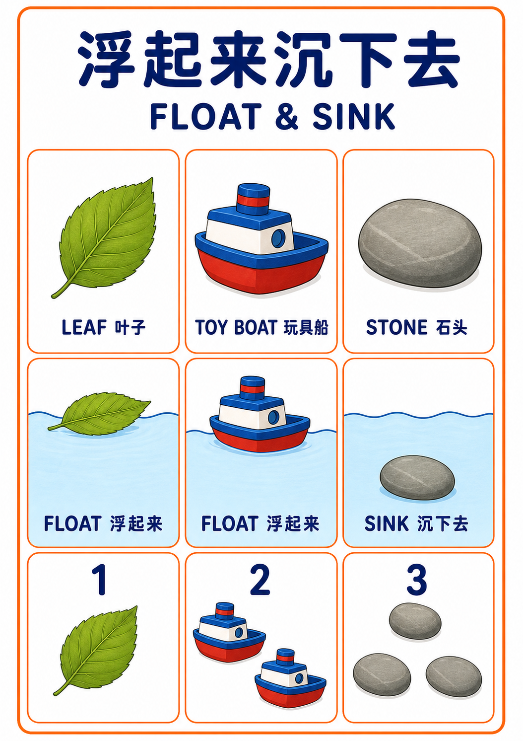 Float and Sink A4 teaching picture
