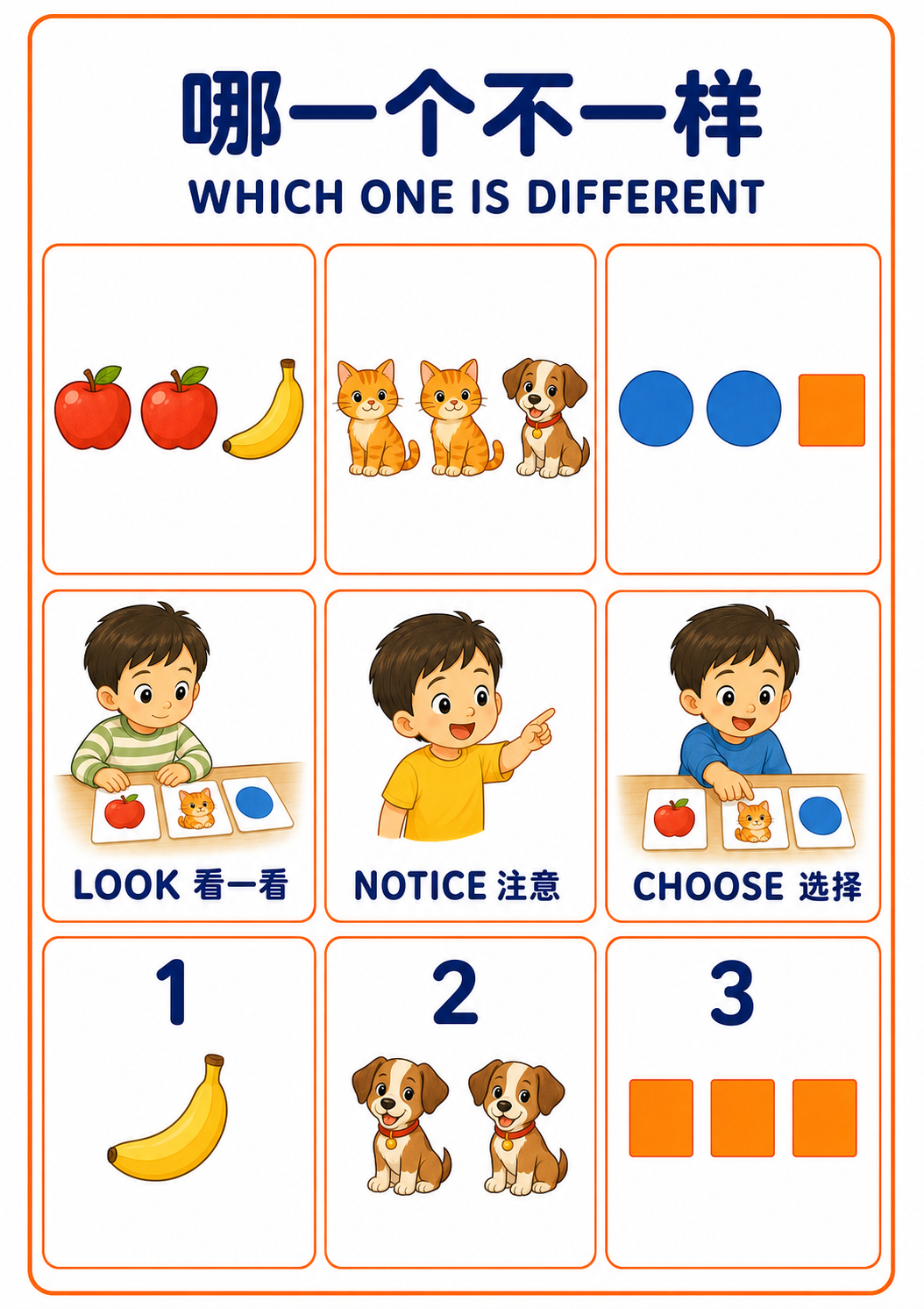 Which One Is Different A4 teaching picture