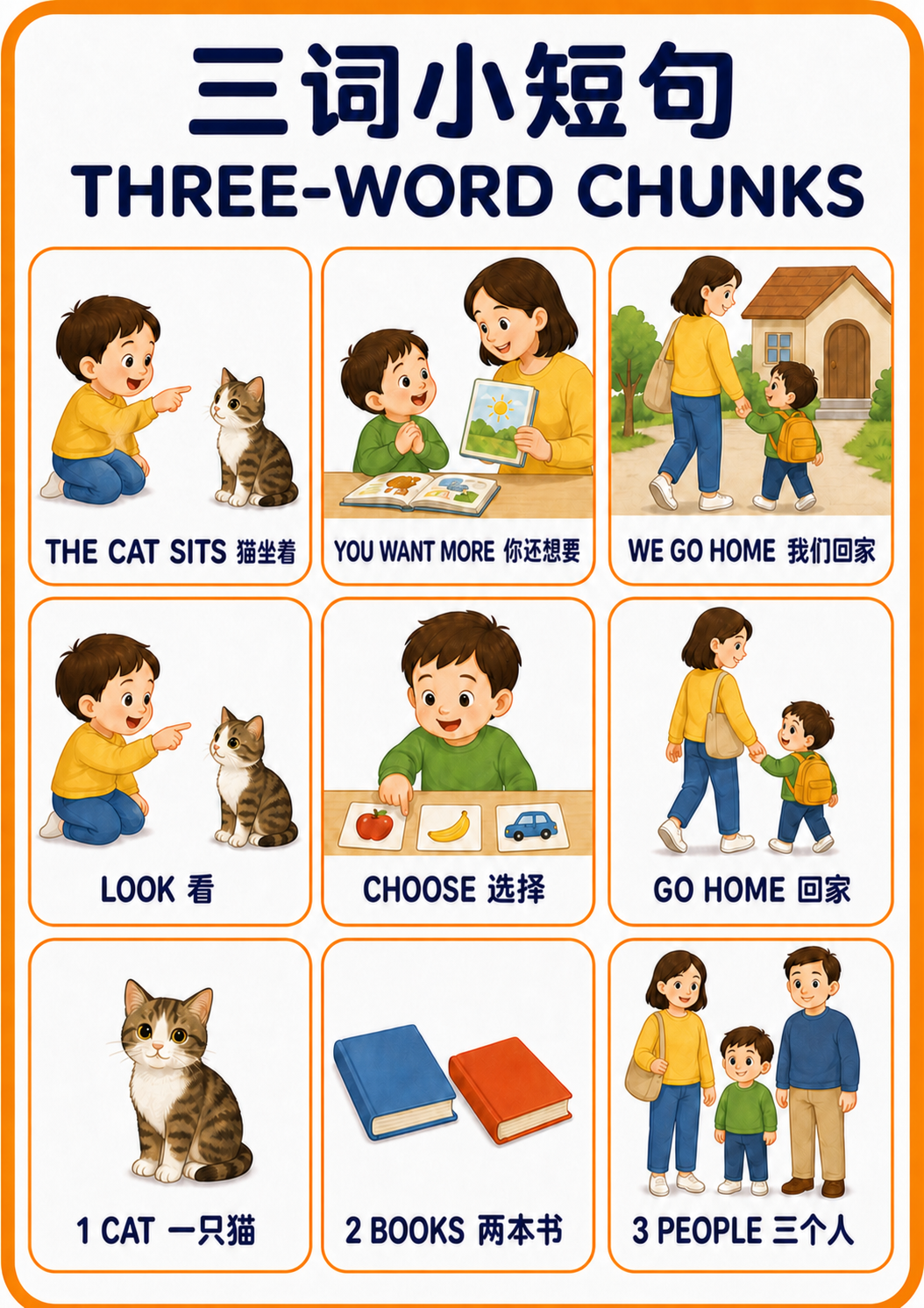 Three-Word Chunks concept poster