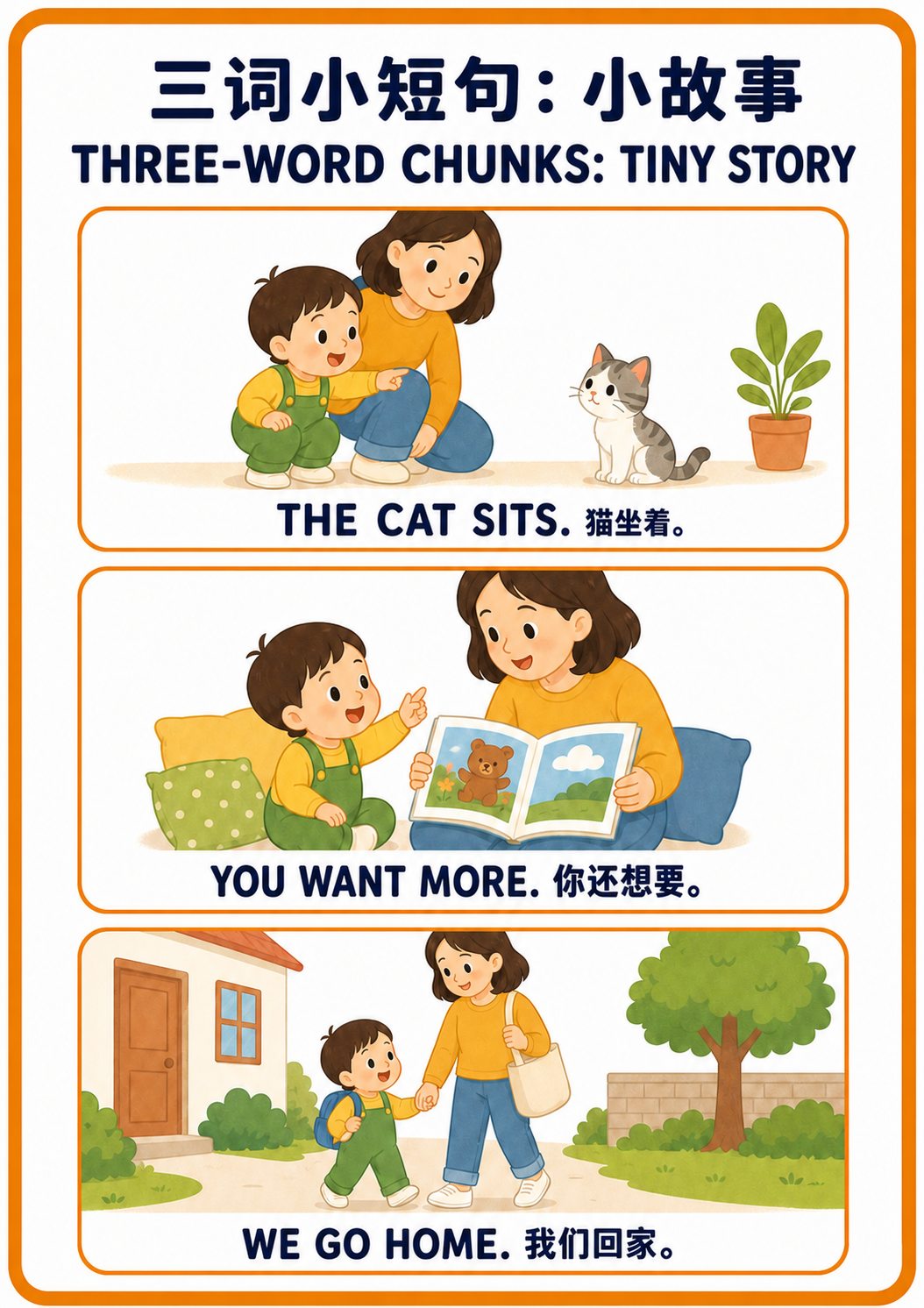 Three-Word Chunks tiny-story poster