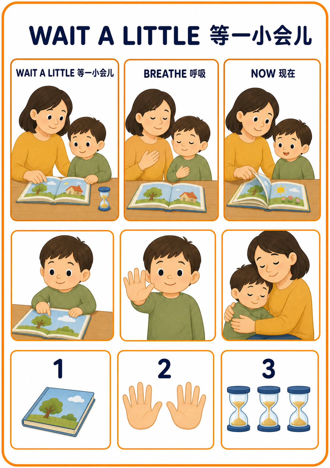 Wait a Little A4 teaching picture